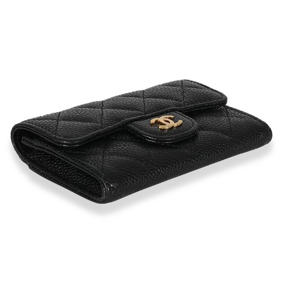 Chanel Black Quilted Caviar Flap Card Holder Wallet - Picture 7 of 7